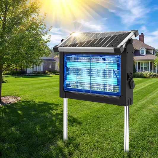 🔥 Mosquito Zapper Waterproof Electric Fly Zapper Rechargeable Mosquito Killer Lamp with 10W Solar Panel